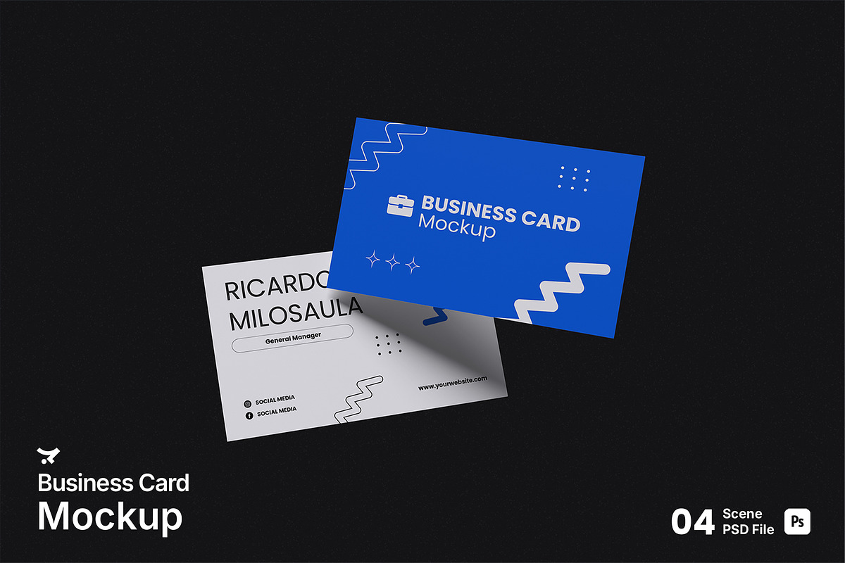 Business Card Mockup Bundle Set, an Advertising Mockup by Rielismee (Photo 1 of 5)