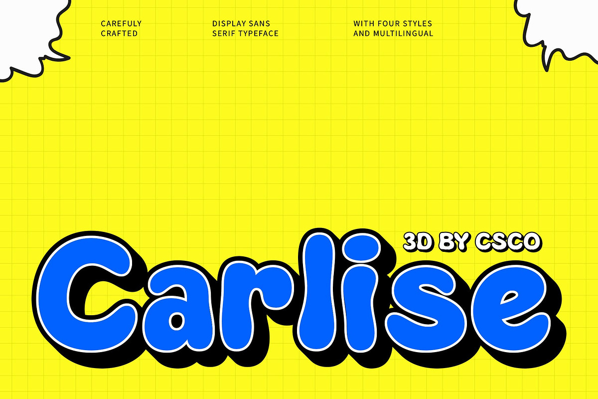 Carlise 3D, a Sans Serif Font by Craft Supply Co. (Photo 1 of 8)