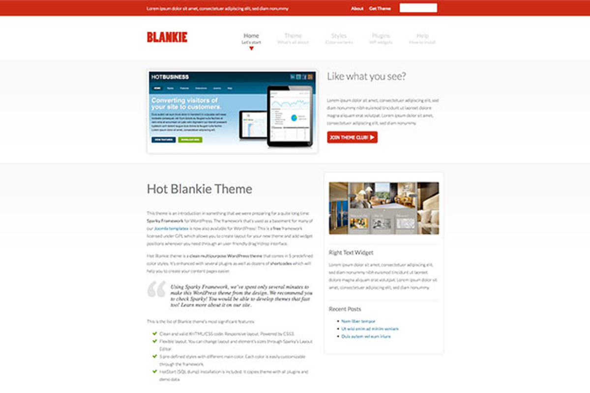 Hot Blankie, a WordPress Template by hot-themes (Photo 1 of 5)