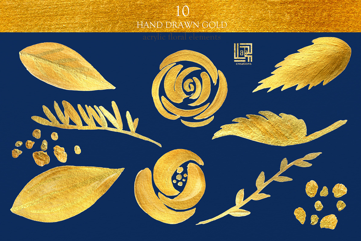 Nude & gold. Watercolor clipart, a Texture Illustration by LABFcreations (Photo 3 of 11)