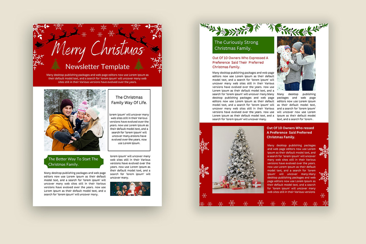 Christmas Newsletter Canva Template, a Stationery Template by ROJI CREATOR (Photo 3 of 4)