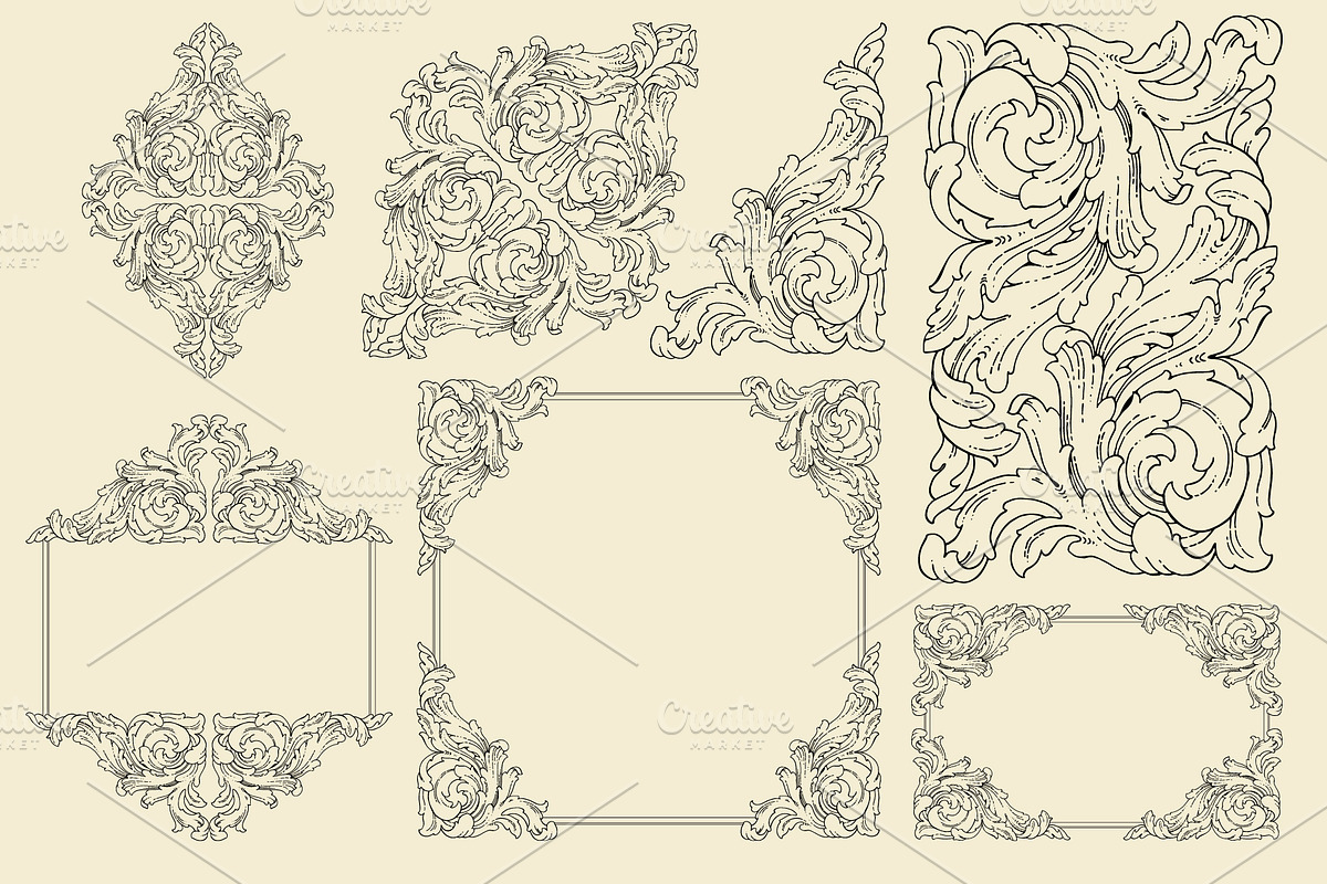 Decorative frames and borders svg, a Decorative Illustration by Samira (Photo 6 of 7)