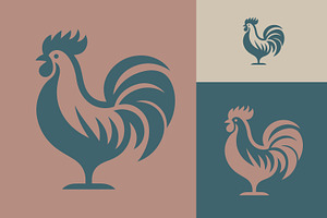 Abstract Logo Rooster Silhouette, a Branding & Logo Template by Signatoro