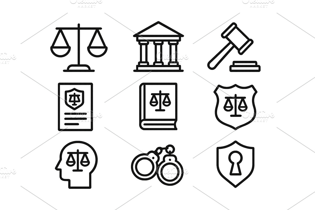 Legal symbols represent justice, an Education Illustration by ZinetroN