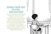 Manga Comic Essential Brushes, a Brush Add-On by Cozy Brushery (Thumbnail 3 of 8)
