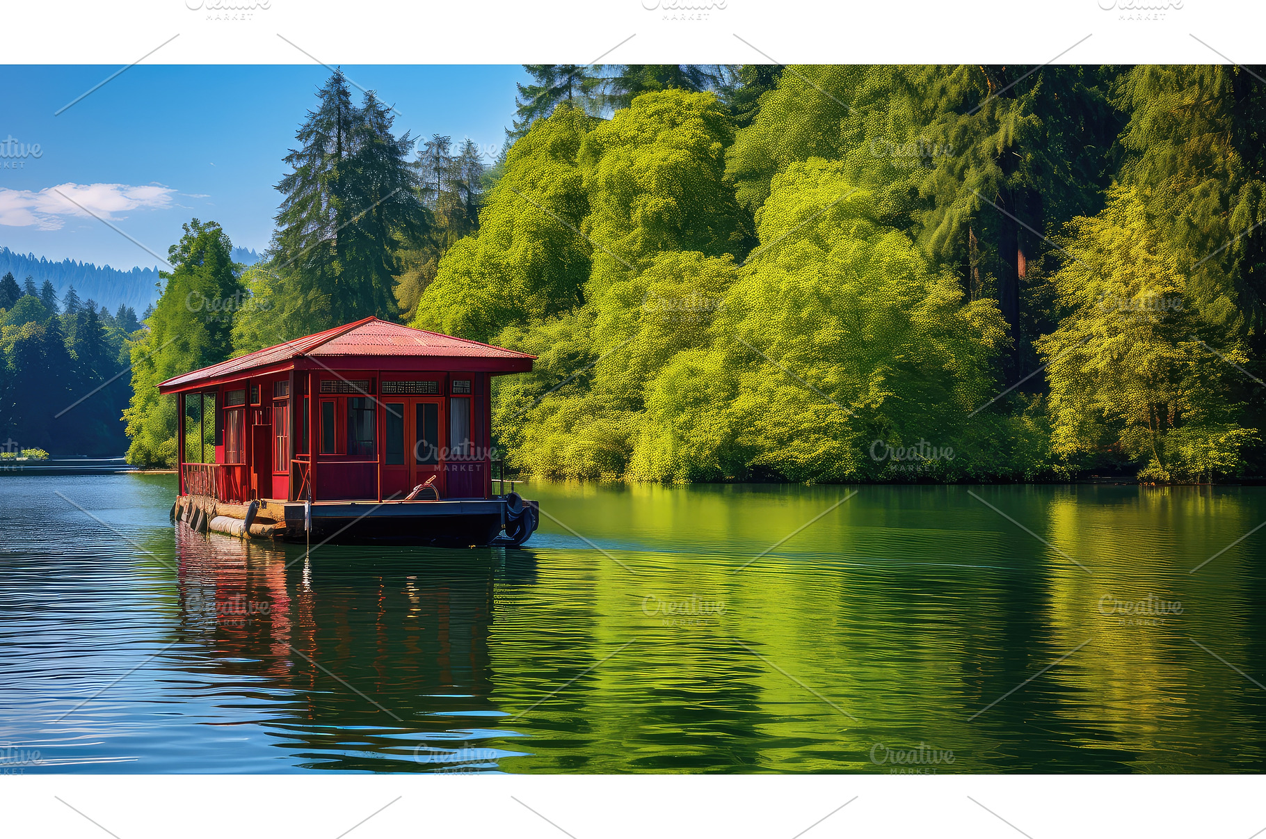 vacati houseboat on lake ai, a Nature Photo by pikepicture