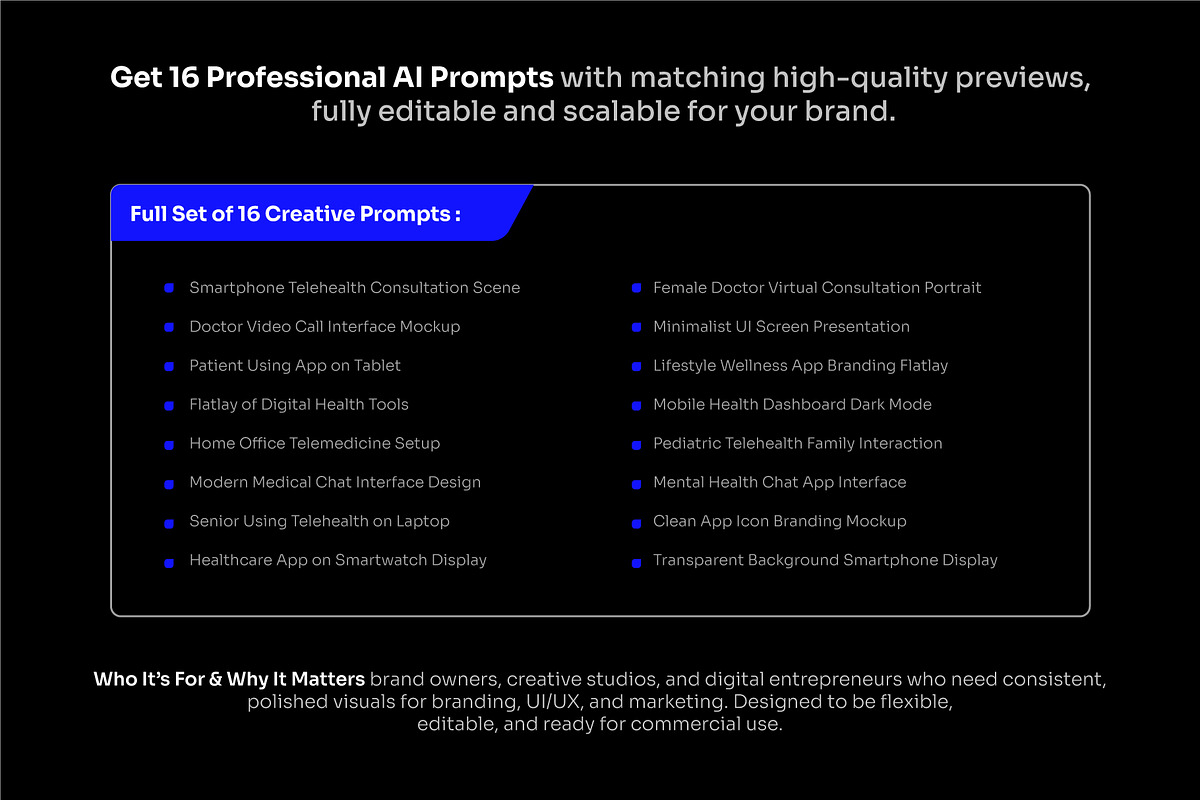 Telehealth App AI Prompt, a Health & Medical Photo by cidcud_graphic (Photo 2 of 2)