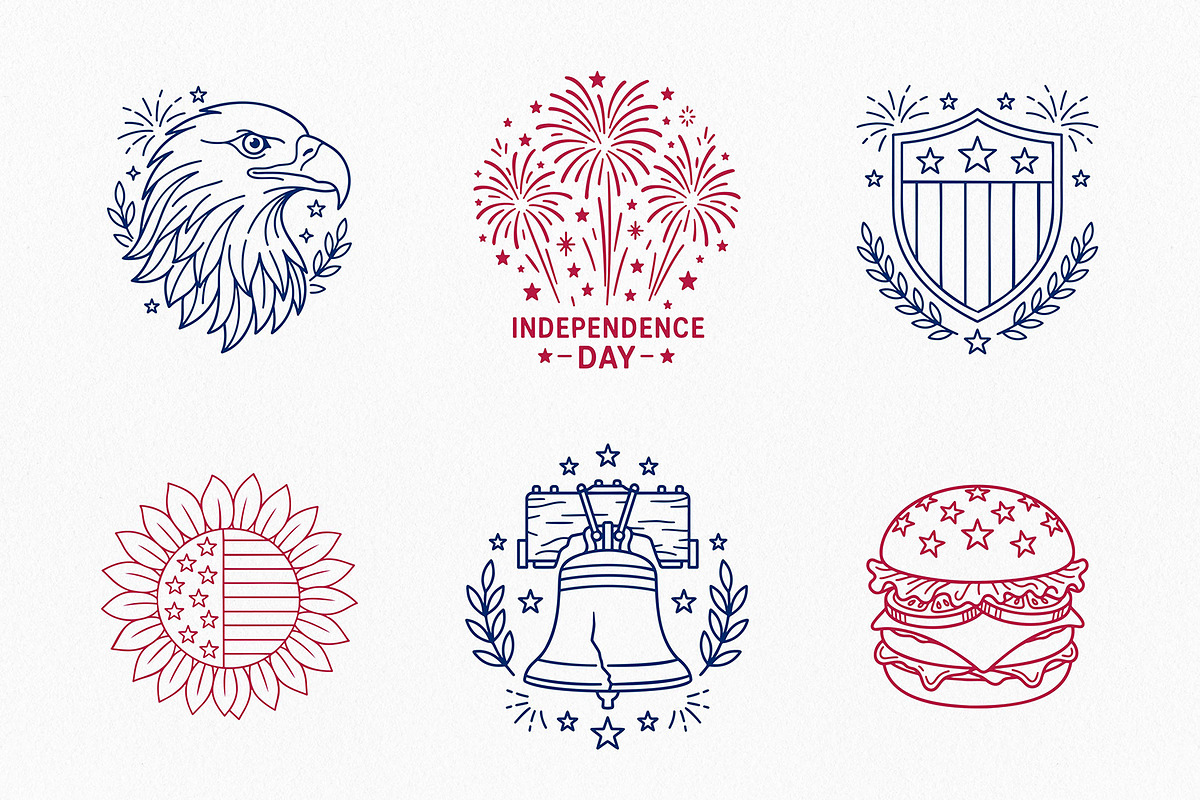 USA Bundle, 4th of July Clipart, an Object Illustration by Pretty Meerkat (Photo 4 of 7)