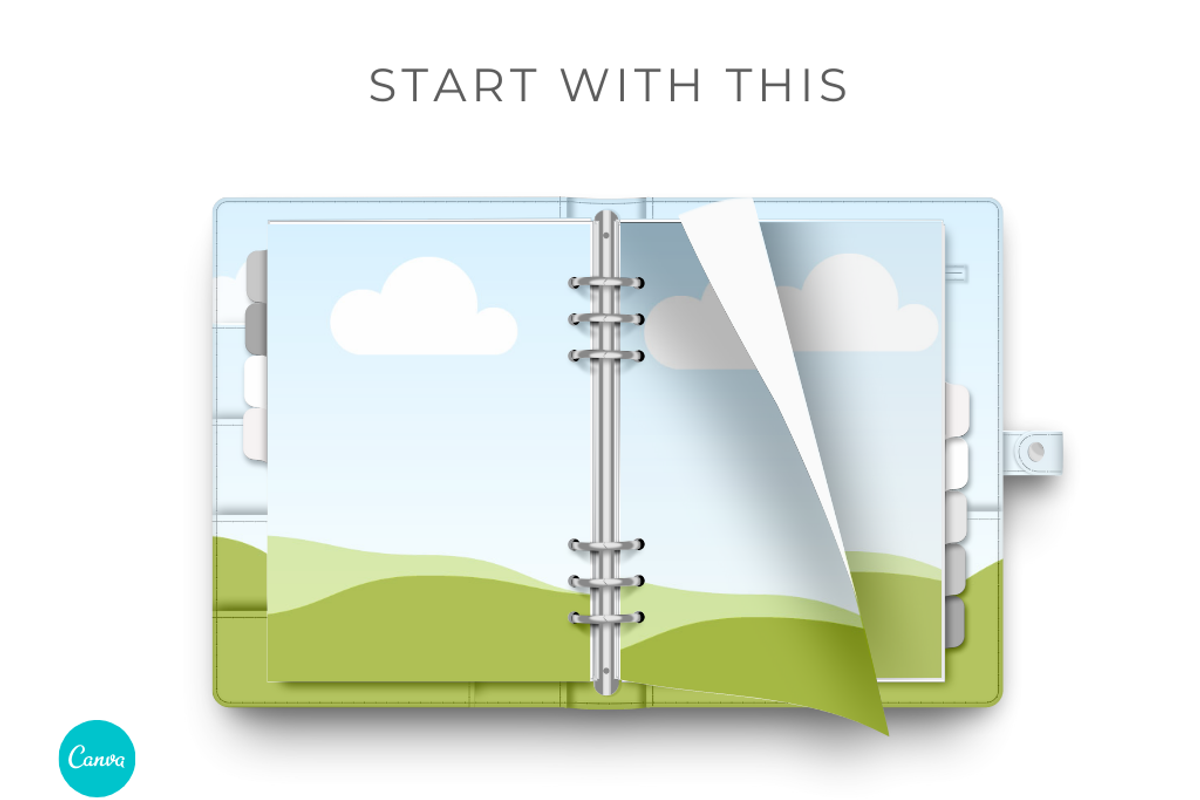 Ring Bound Planner Mockup for Canva, a Books & Magazine Mockup by Mockup Scene (Photo 15 of 22)