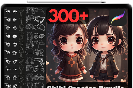 Procreate Chibi Creator Bundle, a Brush Add-On by OneBerryCreations