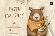 Tasty Brushes & Canvas for Procreate, a Brush Add-On by polikarpovaart (Thumbnail 1 of 13)