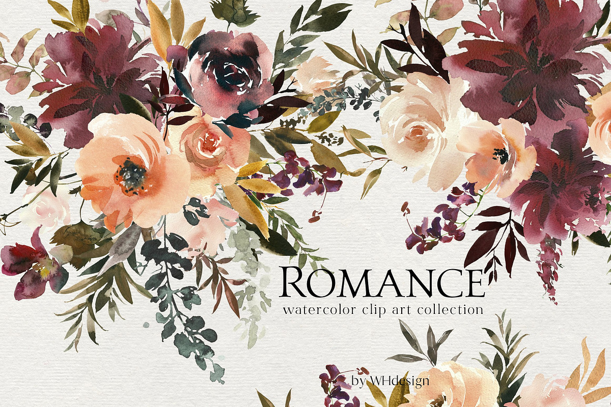Watercolor Floral Bundle 90 in1, an Animal Illustration by whiteheartdesign (Photo 13 of 50)