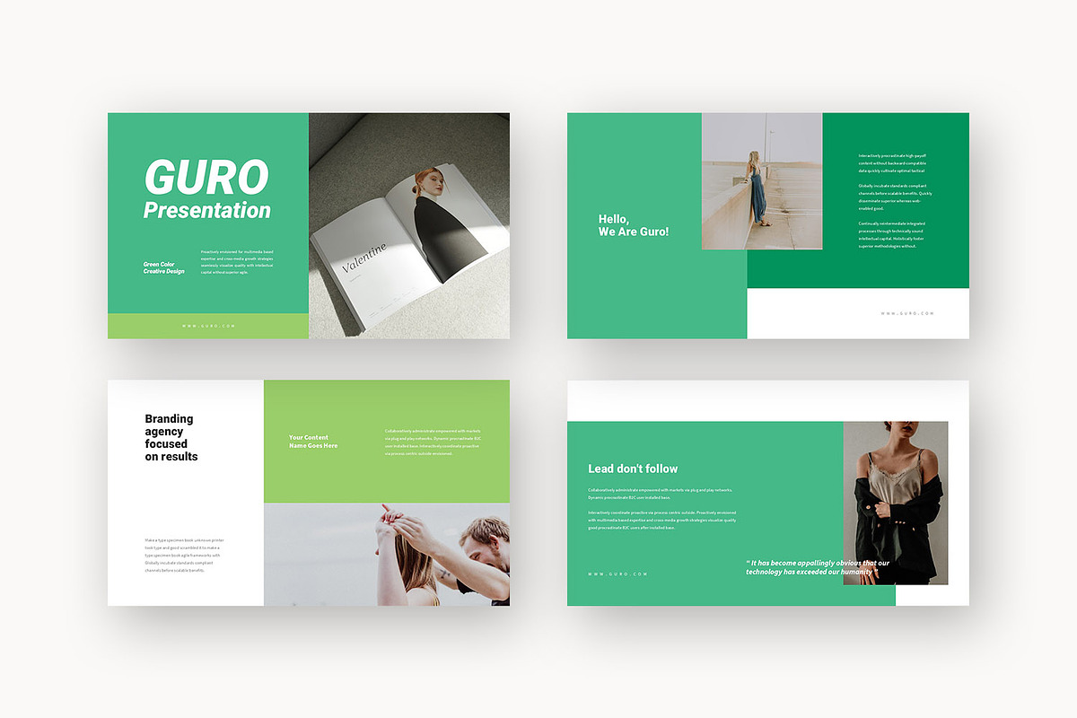 Guro : Green Business Powerpoint, a Presentation Template by Punkl Camp (Photo 2 of 16)
