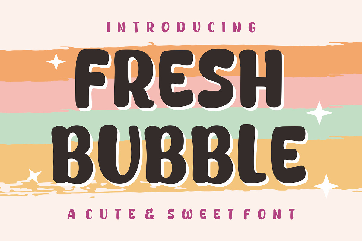 Fresh Bubble, a Slab Serif Font by Limited.studio (Photo 1 of 6)