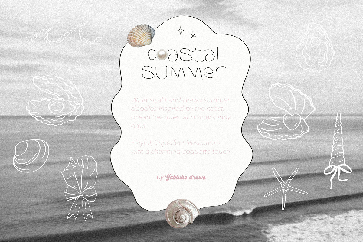 Coastal Summer Vector Doodles, a Seasonal Illustration by yabluko_draws (Photo 3 of 7)