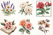 Vintage Flowers Sublimation Bundle, an Illustration by Pixels.Craft (Thumbnail 3 of 7)