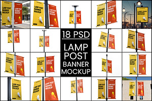 Lamp Post Banner Mockup, a Product Mockup by Designbuys