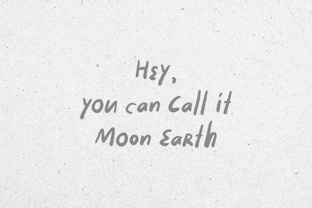 Moon Earth ~ A Cozy Handwritten, a Font by Orenari (Photo 1 of 9)