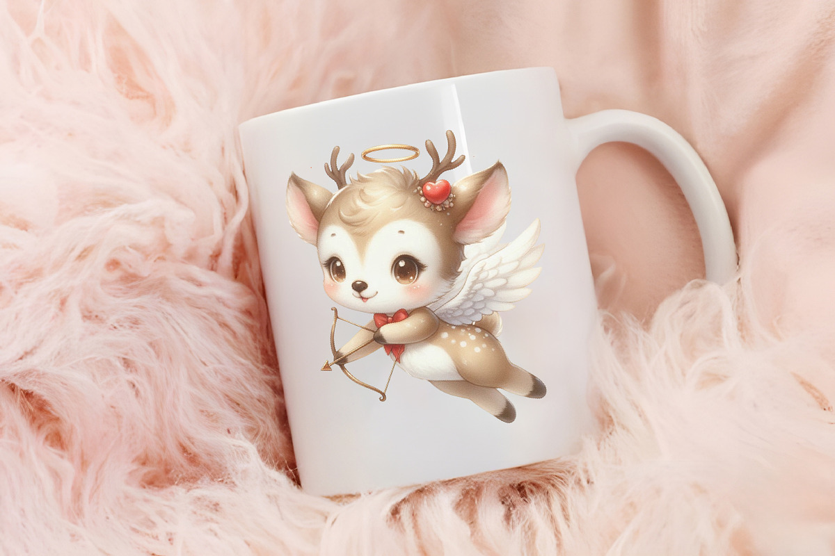 Cute Animals Cupid Valentines Day, a Seasonal Illustration by RobertsArt (Photo 5 of 7)