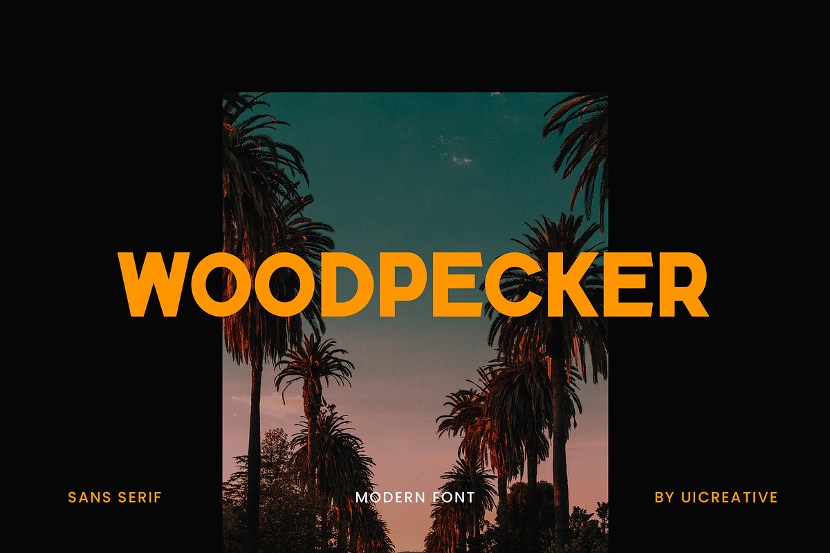Woodpecker Sans Serif Font, a Sans Serif Font by UICreative (Photo 1 of 12)