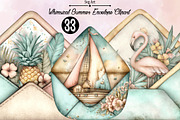 Whimsical Summer Envelope Clipart Bu, an Illustration by SVGArt (Thumbnail 1 of 9)