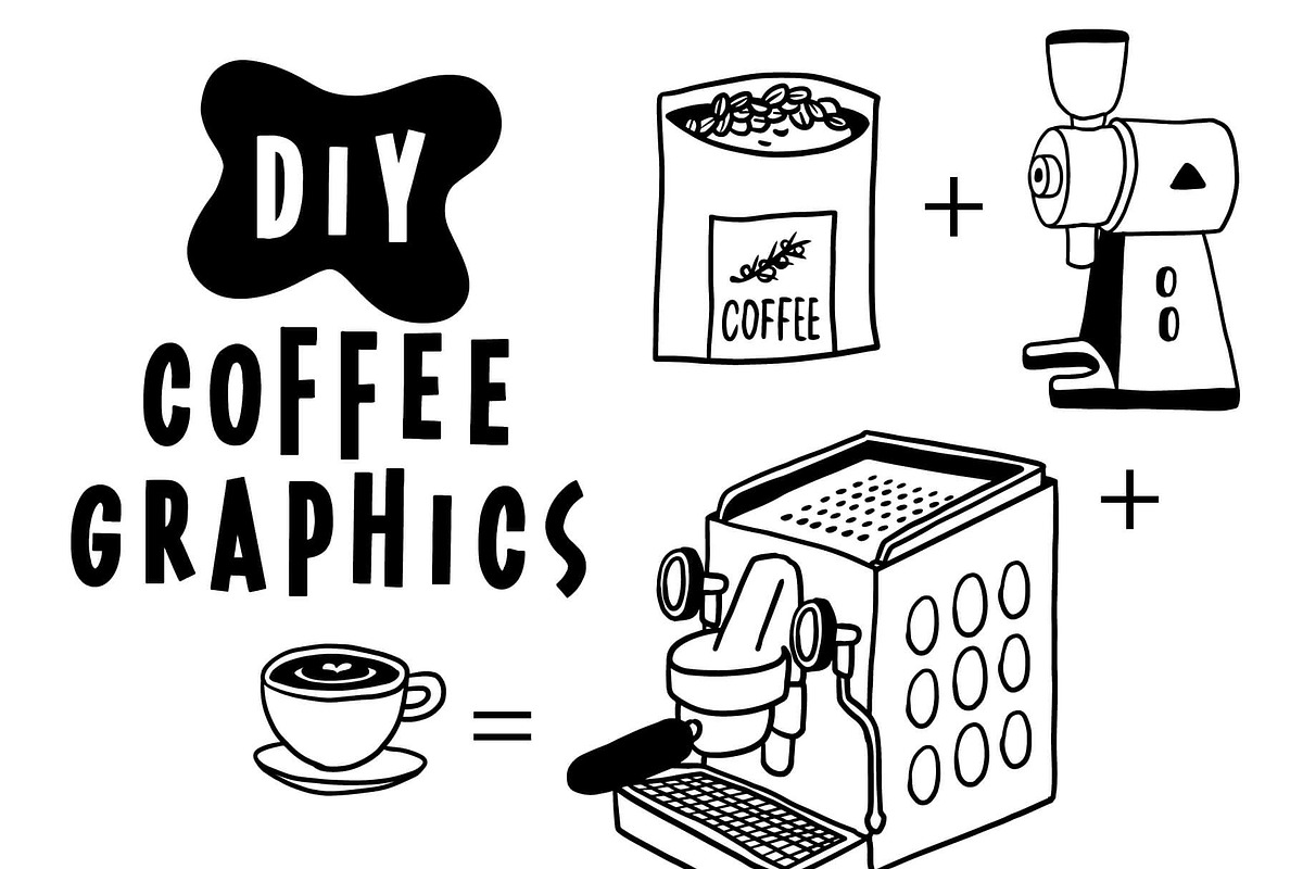 Coffee Geek Hand Drawn vector pack, a Food Illustration by Lettering Shop by EJ (Photo 2 of 12)