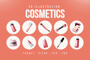 Cosmetic 3d Icon Collections