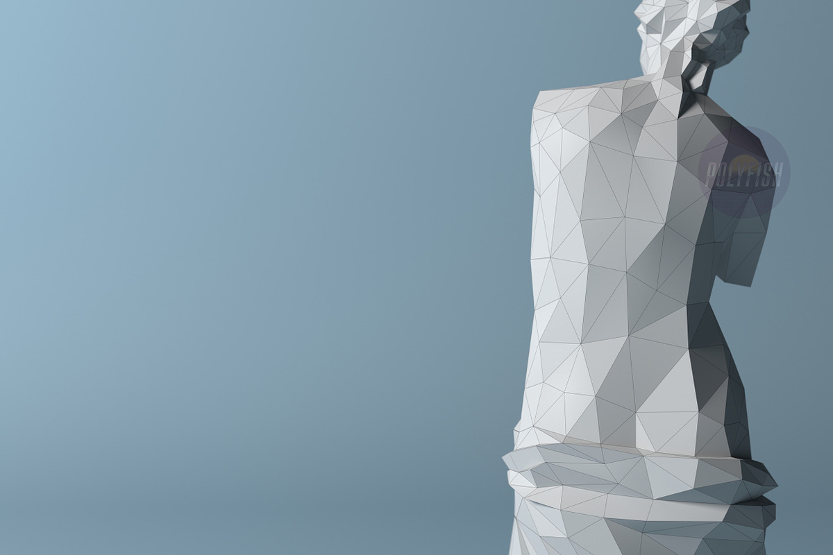 DIY Venus de Milo 3D model template, a Templates & Theme by PolyFish (Photo 4 of 7)