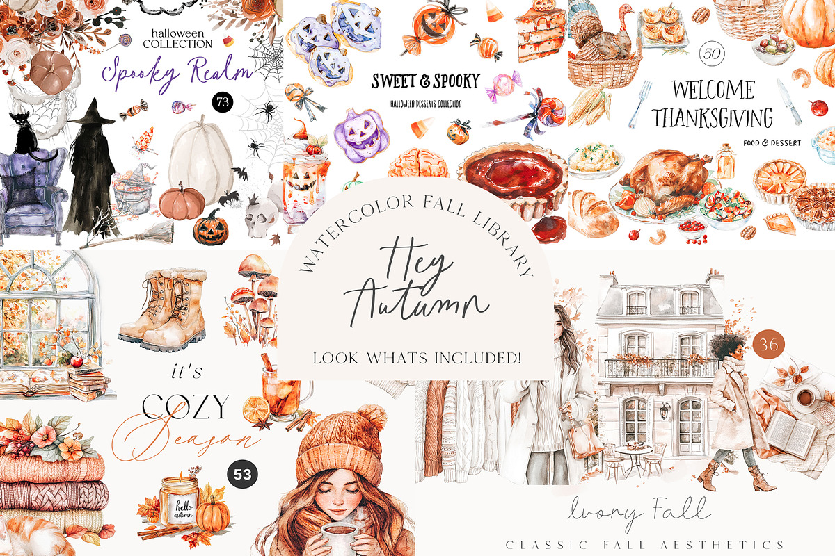 Hey Autumn - FALL BUNDLE, a Seasonal Illustration by Isabelle Salem (Photo 6 of 7)