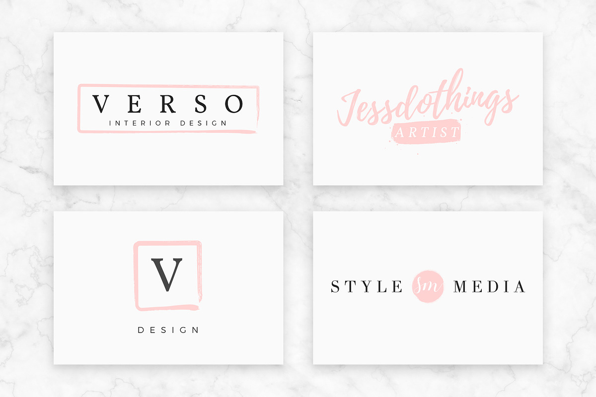 Feminine Branding Logos, a Branding & Logo Template by Davide Bassu