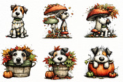 Quirky Autumn Dog Clipart, a Seasonal Illustration by Designworld (Thumbnail 2 of 10)
