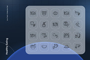 Healthy Eating Icon, an Outline Icon by Nathaya Studio (Thumbnail 2 of 2)