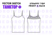 Strapped Top Vector Sketch, an Apparel Mockup by Doroty Dafne Designs (Thumbnail 2 of 7)