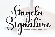 Angela Signature | Script Font, a Handwritten Font by Scratchones (Thumbnail 1 of 8)