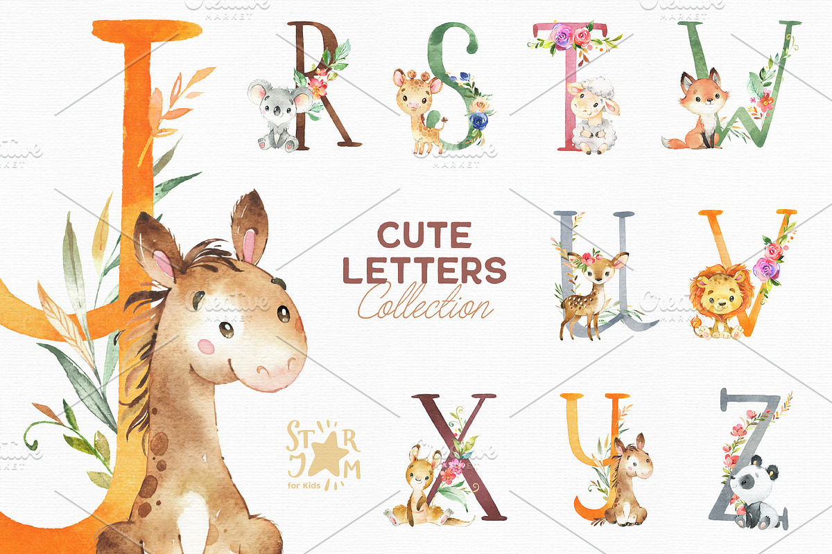 Cute Letters Collection, an Illustration by StarJam (Photo 2 of 7)