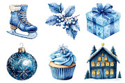 Christmas Blue Clipart PNG, an Illustration by Daily.Designs (Thumbnail 3 of 5)