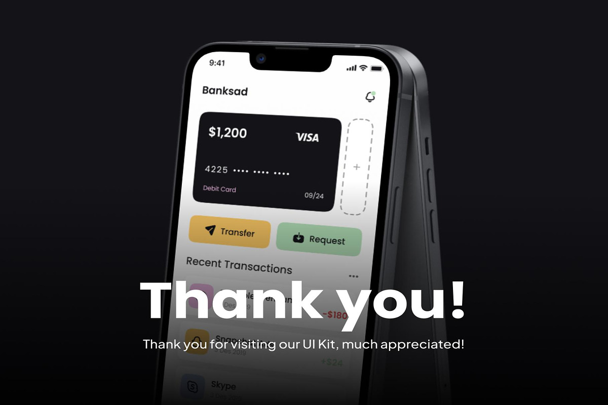 Banksad - Finance Mobile App UI Kit, an UI Kit Template by Creative Perspective (Photo 8 of 8)