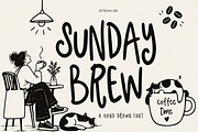 Sunday Brew Handwritten Font, a Handwritten Font by cocodesign (Thumbnail 1 of 8)