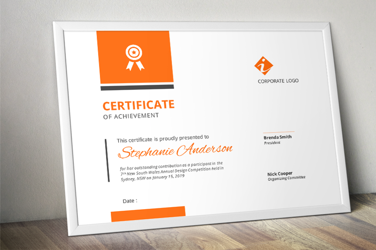 Bar certificate docx template, a Stationery Template by Inkpower (Photo 6 of 6)