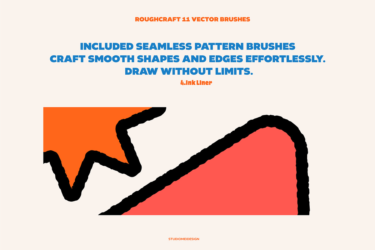 Rough Craft 11 VECTOR Brushes, a Brush Add-On by Studio Mei Design (Photo 7 of 13)