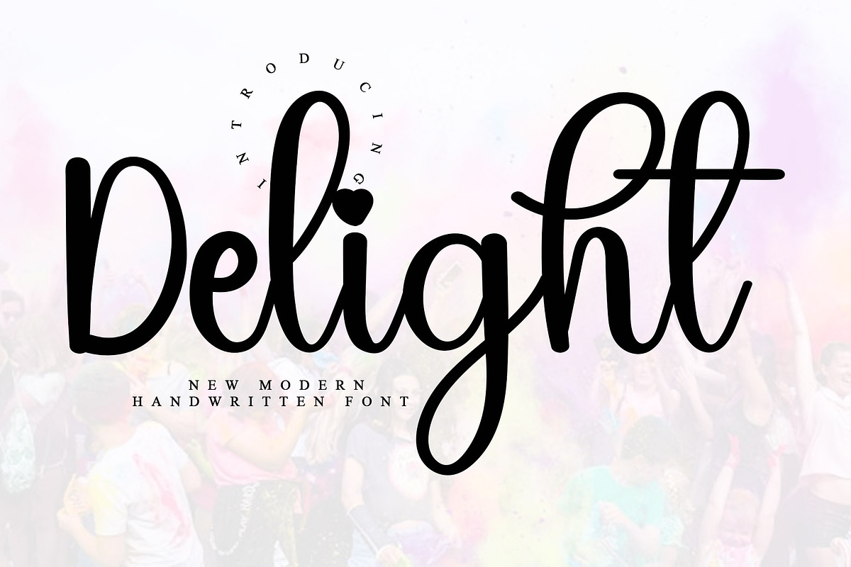 Delight, a Handwritten Font by InermediaSTUDIO (Photo 1 of 7)