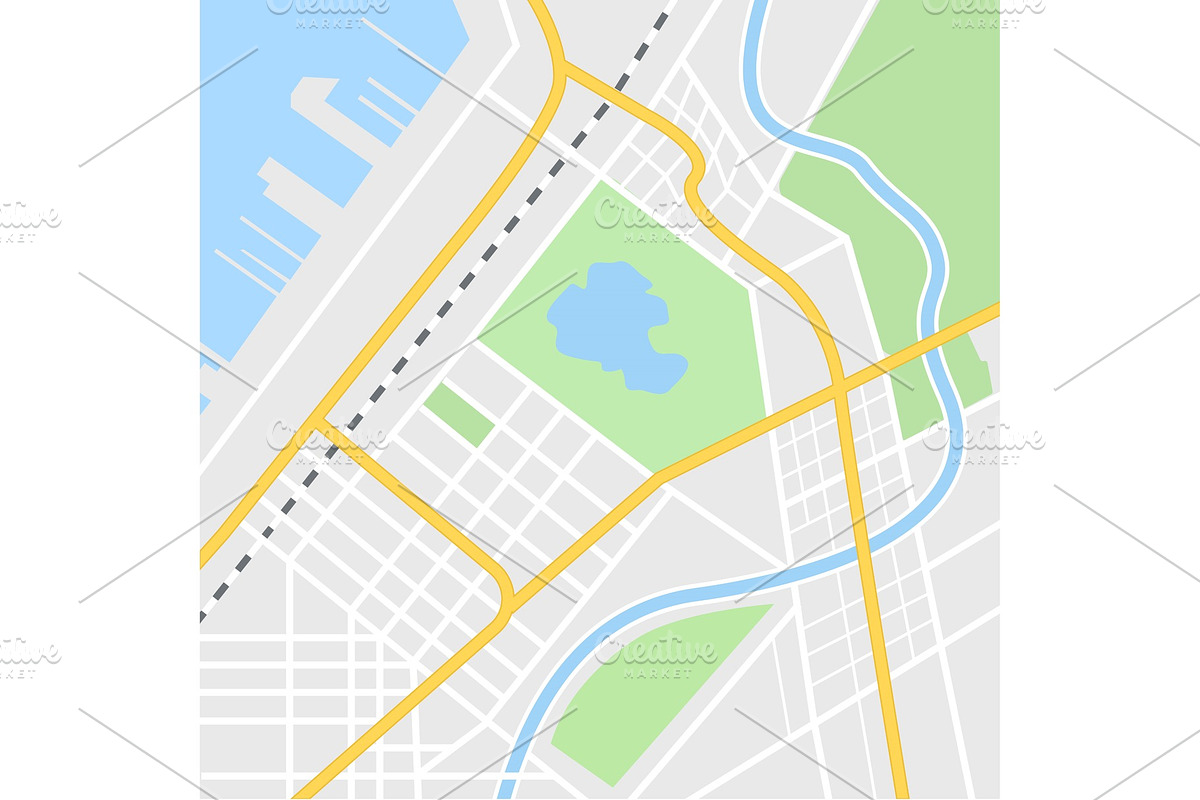 City map illustration for navigation, a Person Illustration by Di Bronzino
