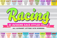 Awesome 20 Racing Fonts with Numbers