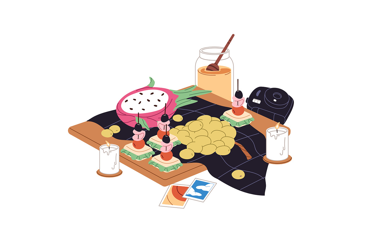 Summer picnic posters, cards set, a Food Illustration by PaperTrident (Photo 6 of 9)