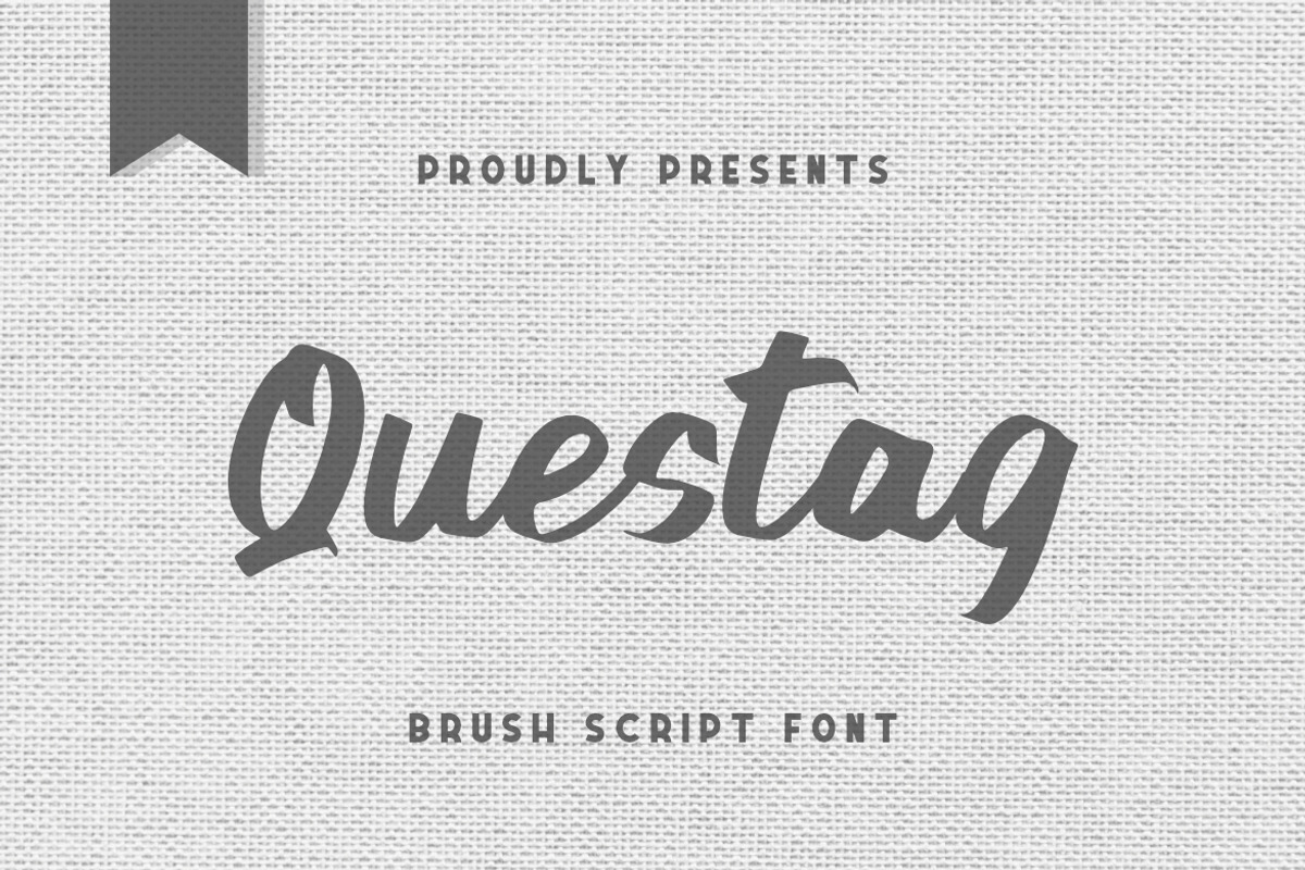 Questag - Brush Scirpt Font, a Script Font by Bayuktx (Photo 1 of 8)