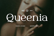 Queenia Elegant Modern Serif, a Serif Font by Vadovastd (Thumbnail 1 of 11)