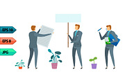 Vector business character poses set, an Object Graphic by julia_musdotter (Thumbnail 8 of 11)