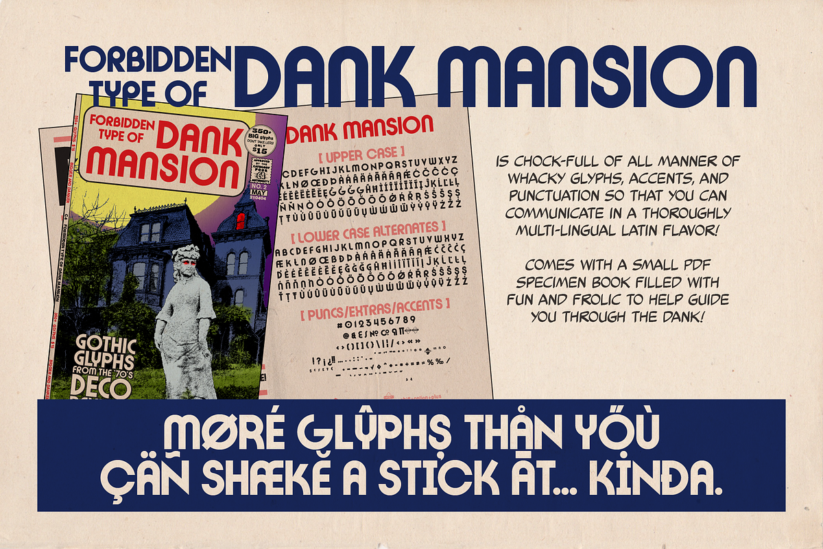 Forbidden Type of Dank Mansion, a Font by category4 (Photo 4 of 6)
