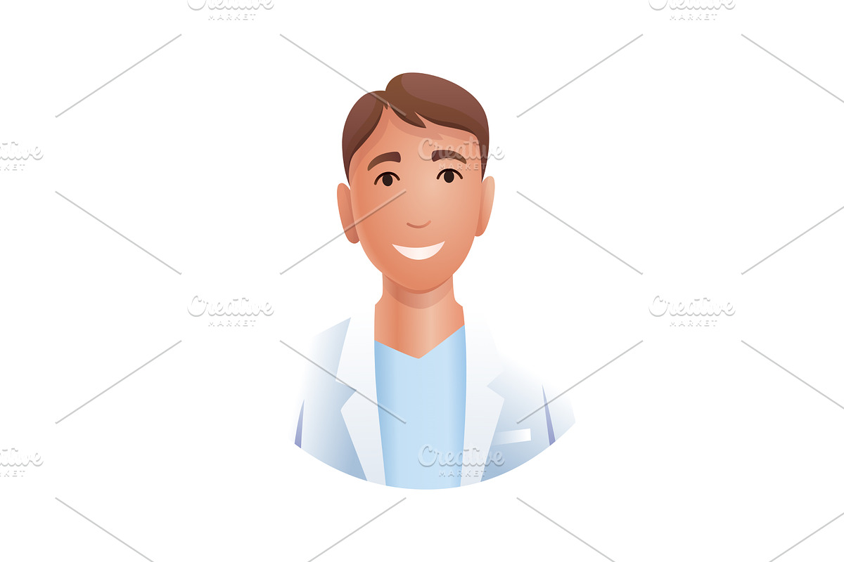 Male doctor, medical, a Healthcare Illustration by Things for designers
