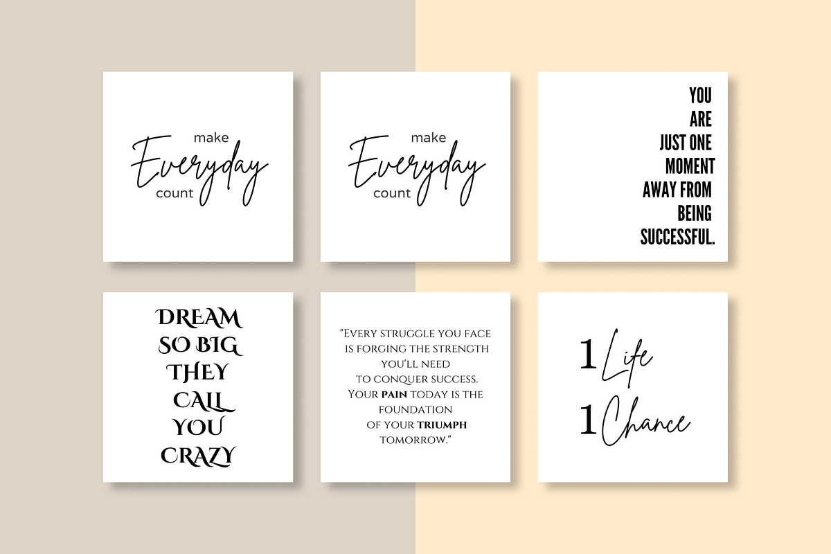 Instagram Inspirational Quotes, a Social Media Template by RB Boutique (Photo 3 of 12)